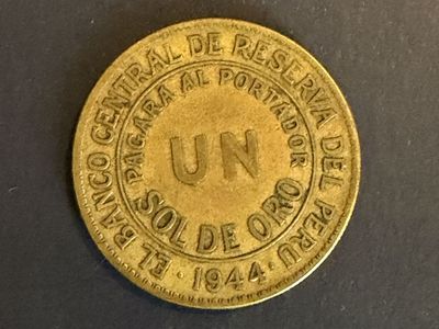 Peru 1944 un sol de pro coin