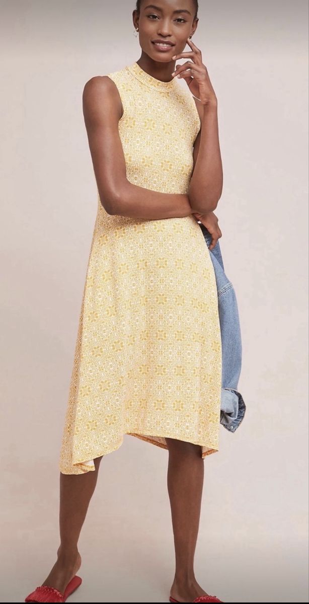 Anthropologie yellow swing dress, ORIG $118