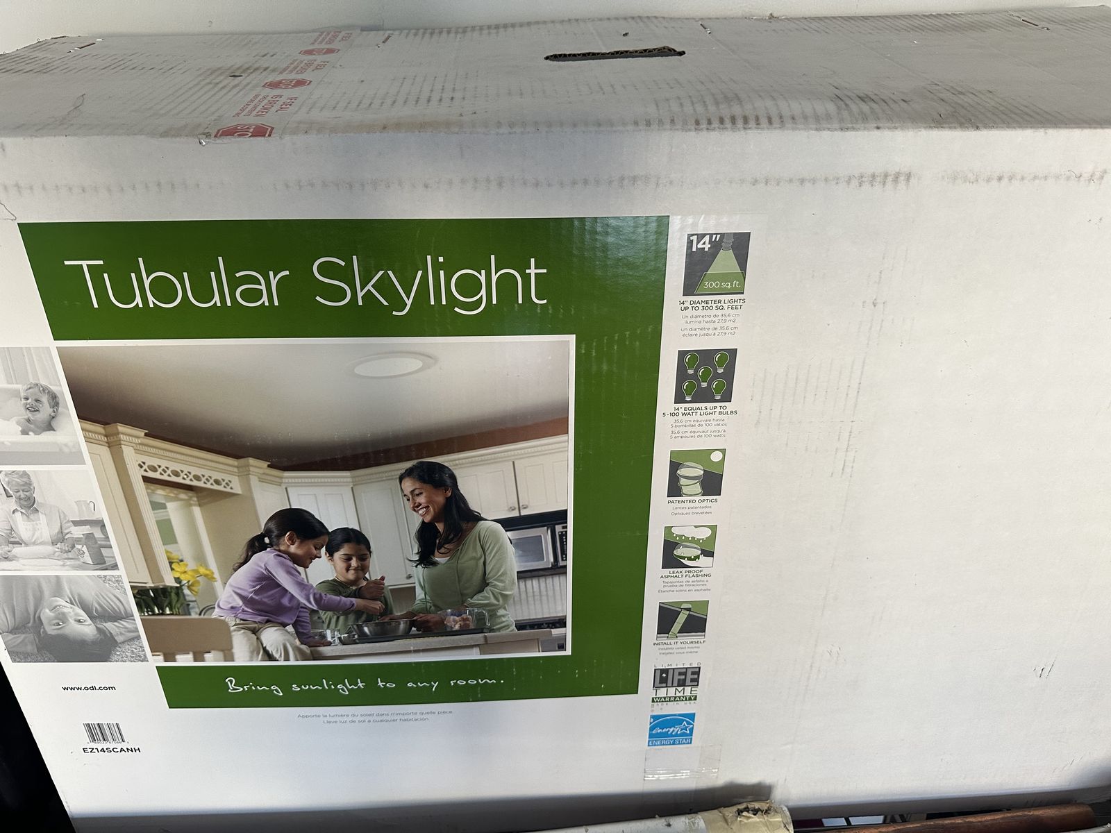 NEW 14” Tubular Skylight Kit ODL In Box