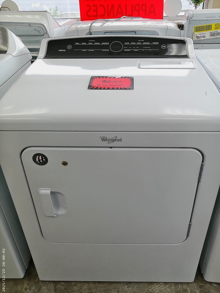 Whirlpool Electric Dryer~90 Day Guarantee