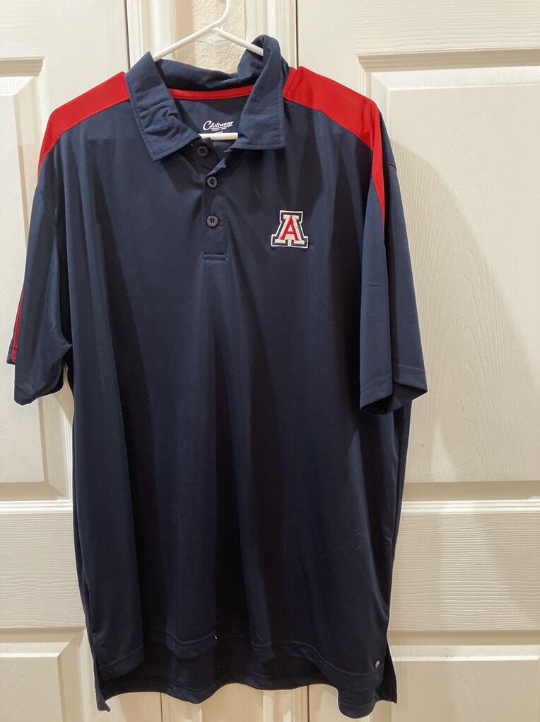 Universityof Arizona Polyester Blue/Red Polo Shirt