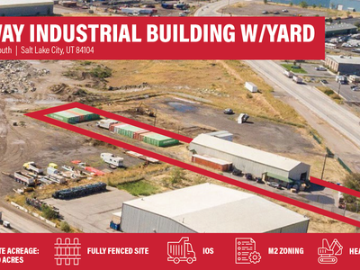 Runway Industrial Building With Yard - 0.99 Acres - Salt Lake City, UT