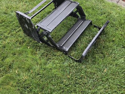 Black Folding RV Steps 3-Step Assembly