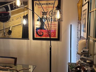 Industrial chic vintage looking floor lamp