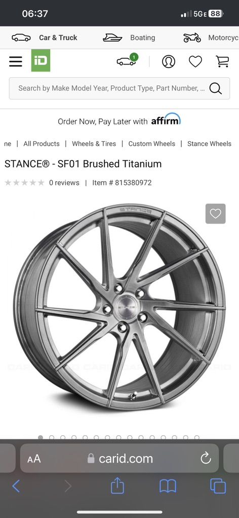 Stance SF-01 Titanium Rims For Sale