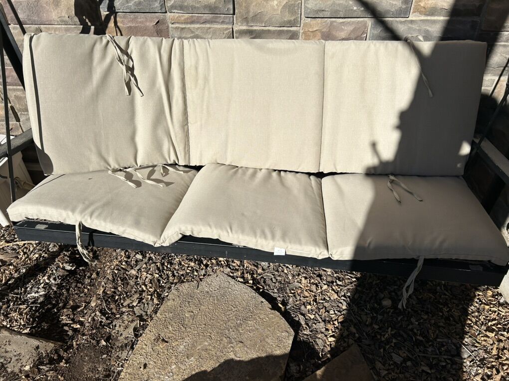 Aluminum Porch Patio Bench Swing 3 Person