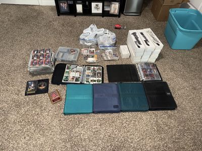Massive Sports Trading Card Collection Lot with Binders & Boxes
