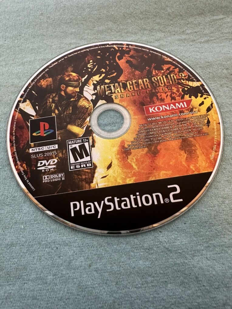 Metal Gear Solid 3 Snake Eater PlayStation 2 PS2