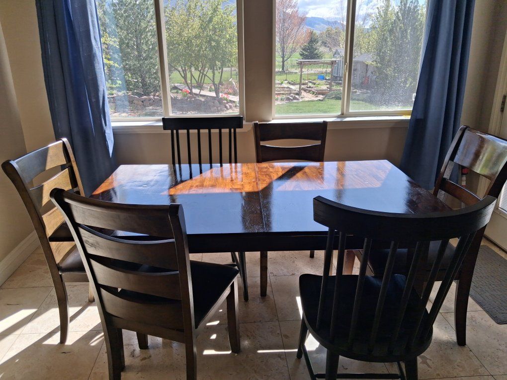 Dining table and chairs