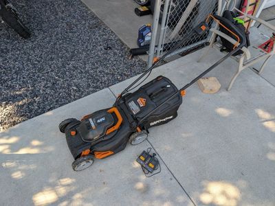 WORX WG743.9 40V Electric Lawn Mower with Batteries and Charger