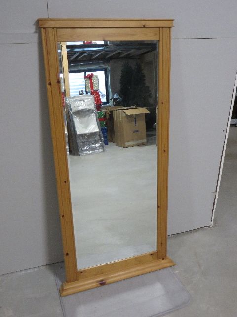 BRAND NEW PINE FRAMED MIRROR - WALL MOUNT OR ON TOP OF FLAT SURFACE OPTIONS