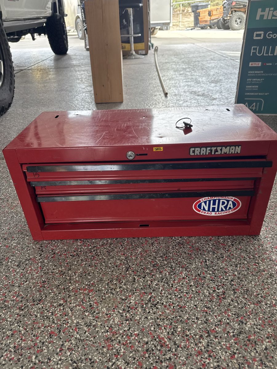 Craftsman Red 3-Drawer Portable Tool Box Chest with Keys