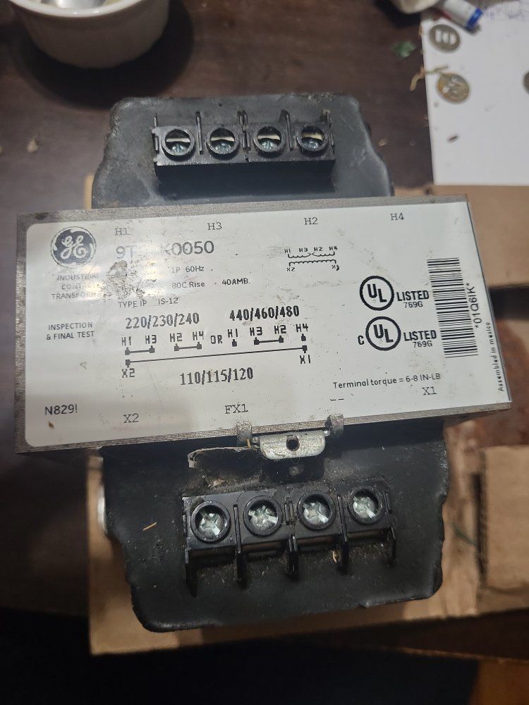 GE Industrial Control Transformer 9T58K0050 0.500KVA 1P 60Hz