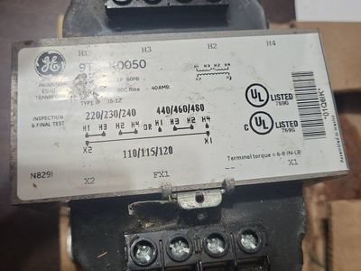 GE Industrial Control Transformer 9T58K0050 0.500KVA 1P 60Hz
