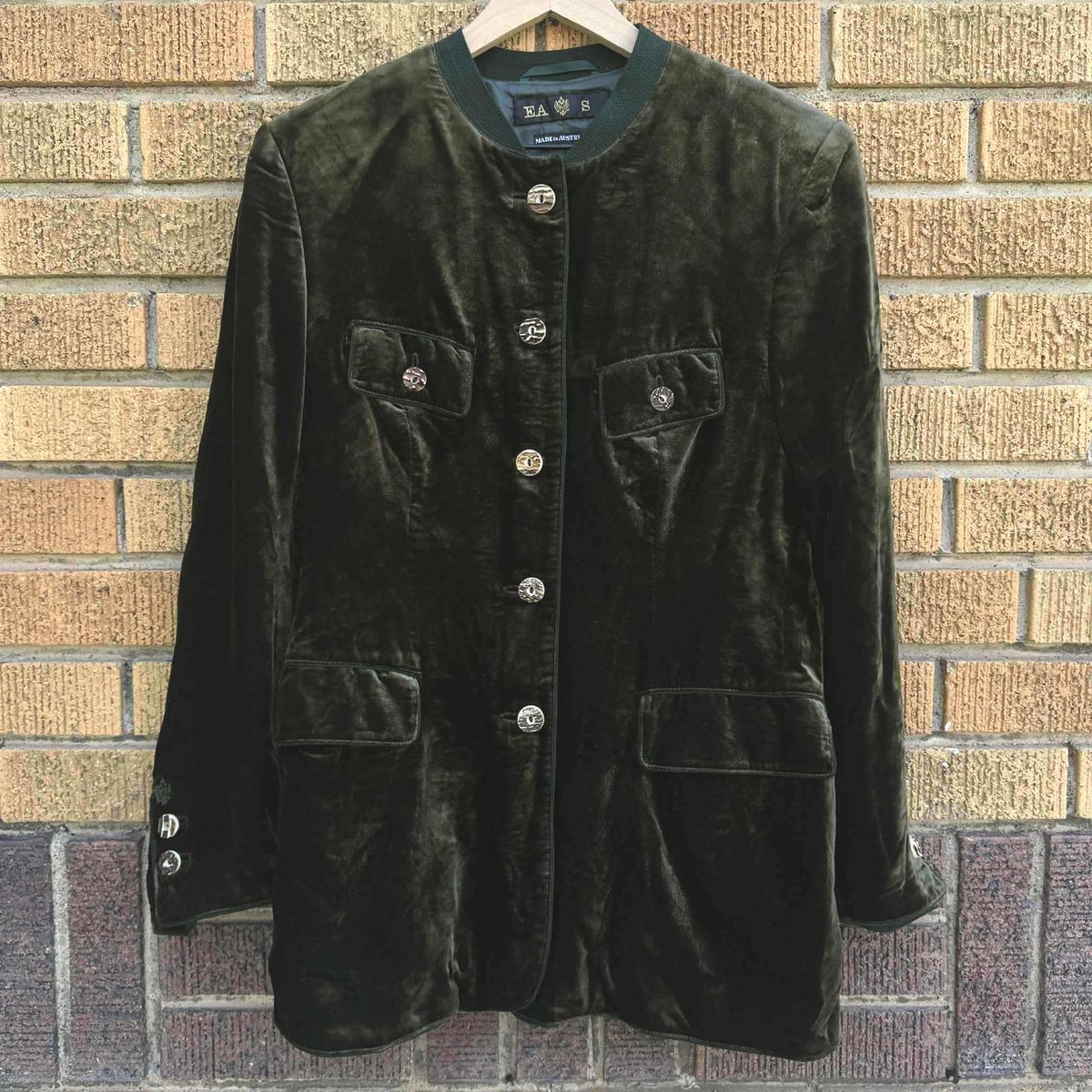 Vintage HABSBURG KLEIDER Velvet Johanna Jacket - Womens US 10 - Olive Green