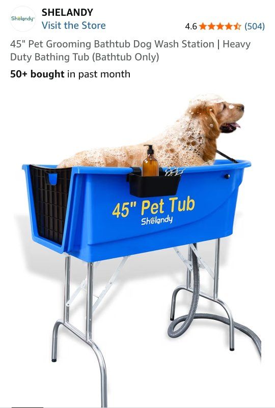 New in box-Shelandy 45" Pet Grooming Bathtub Dog Wash Station - Heavy Duty Bathing Tub