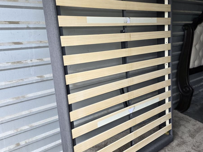 ️Premium Contemporary Platform Upholstered Slatted Bed Base / Mattress Foundation Modern - FULL Excellent - Like New!