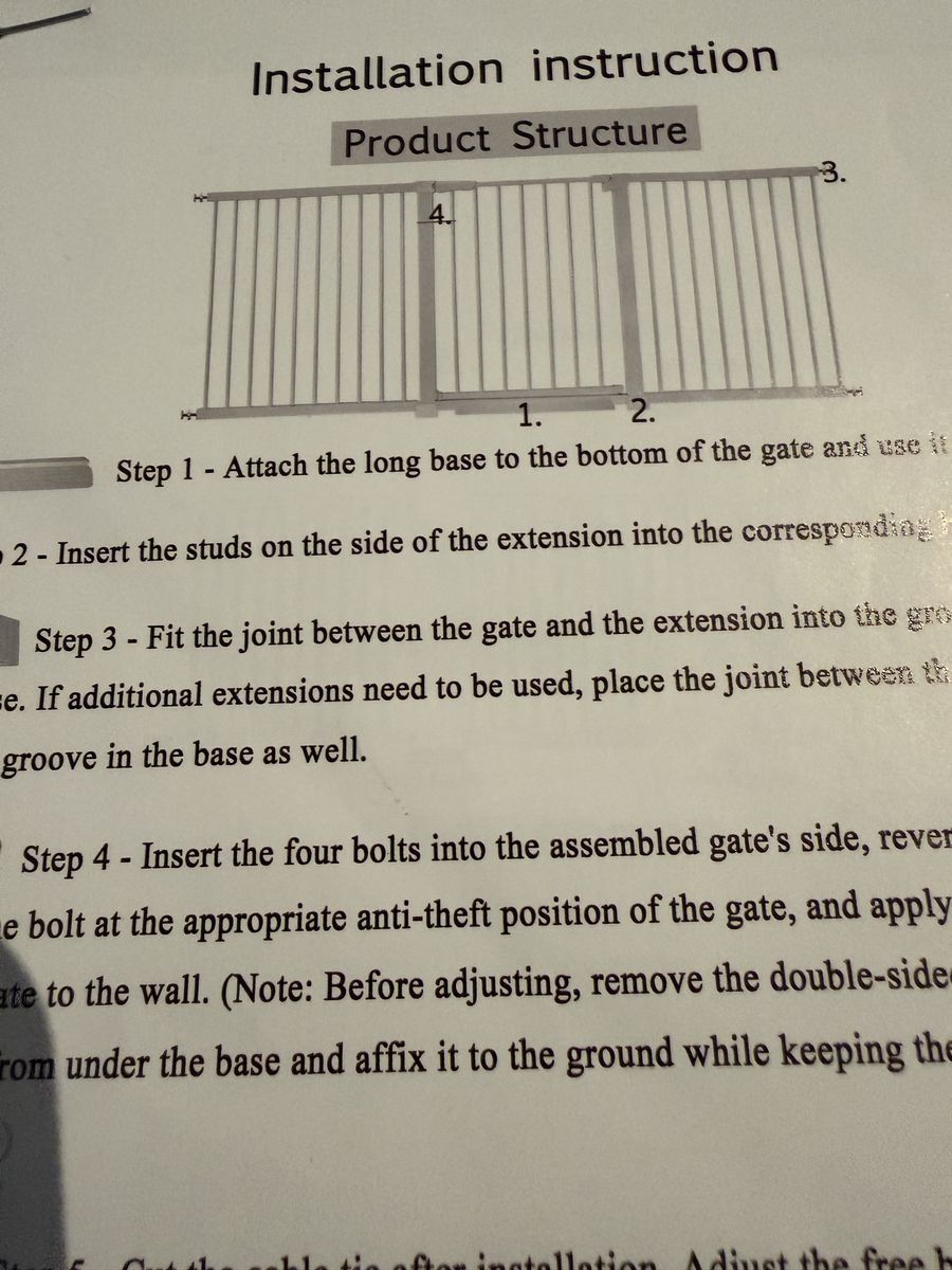 No drill baby/pet gate.