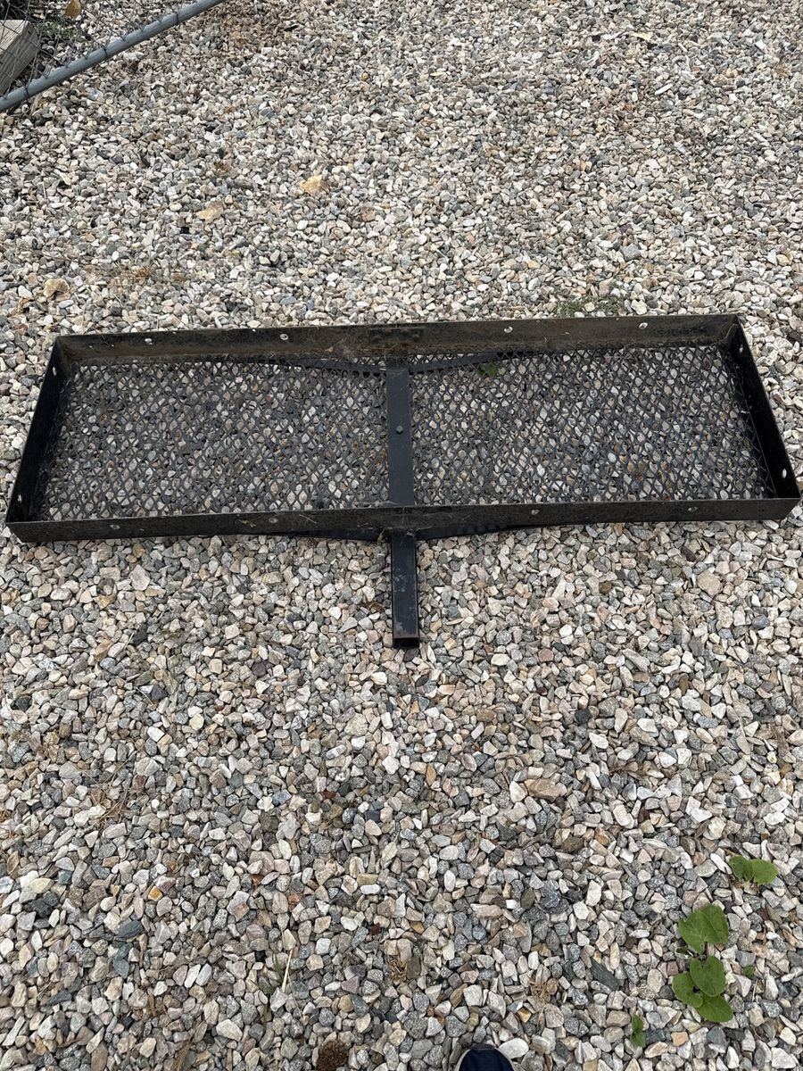 Used Black Steel Hitch-Mount Cargo Carrier for Vehicles, 48" x 19"