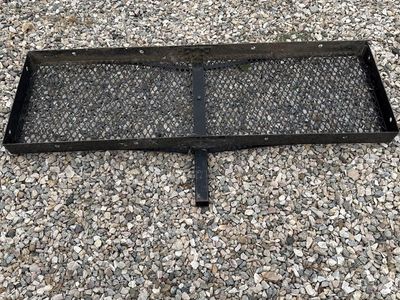 Used Black Steel Hitch-Mount Cargo Carrier for Vehicles, 48" x 19"