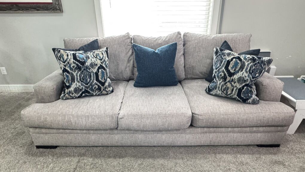 Gray Loveseat and Sofa $600 for both Picollo brand