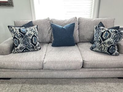 Gray Loveseat and Sofa $600 for both Picollo brand