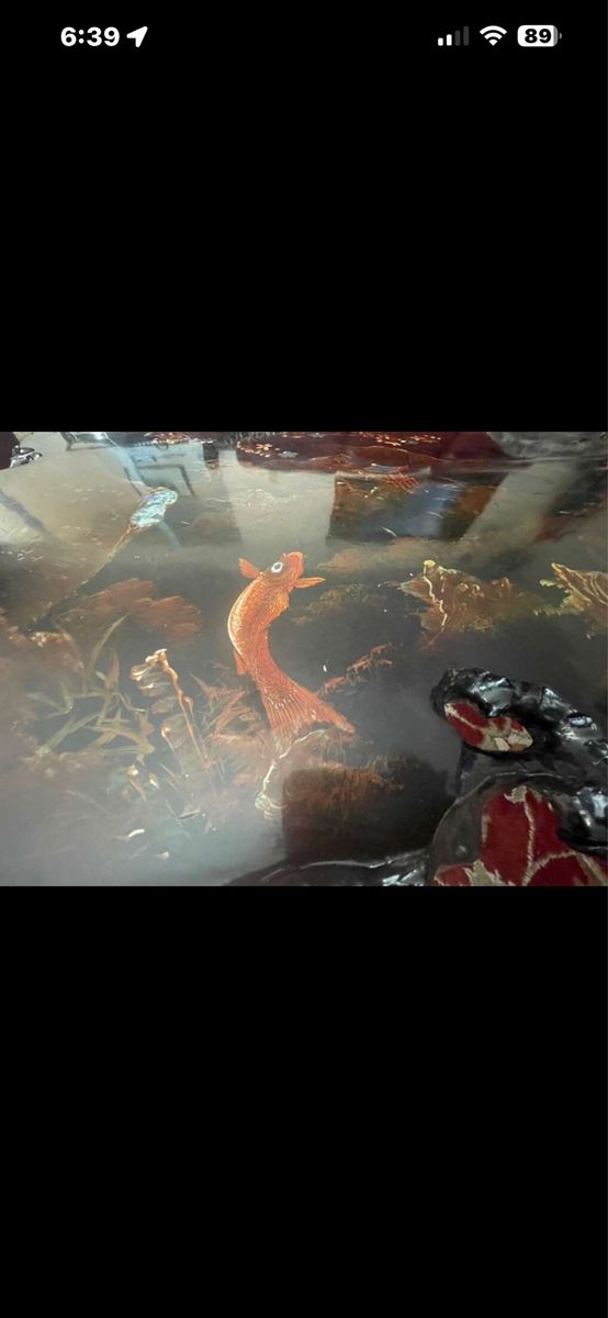 Antique Burled Mother Of Pearl Inlaid Coffee Table