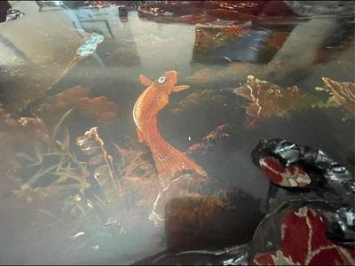 Antique Burled Mother Of Pearl Inlaid Coffee Table