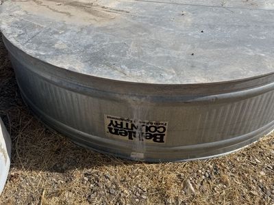 Behlen Country Galvanized Steel Round Stock Tank - 2 Feet Deep 8 feet across. Approximately 700 gallon. Located in Herriman.