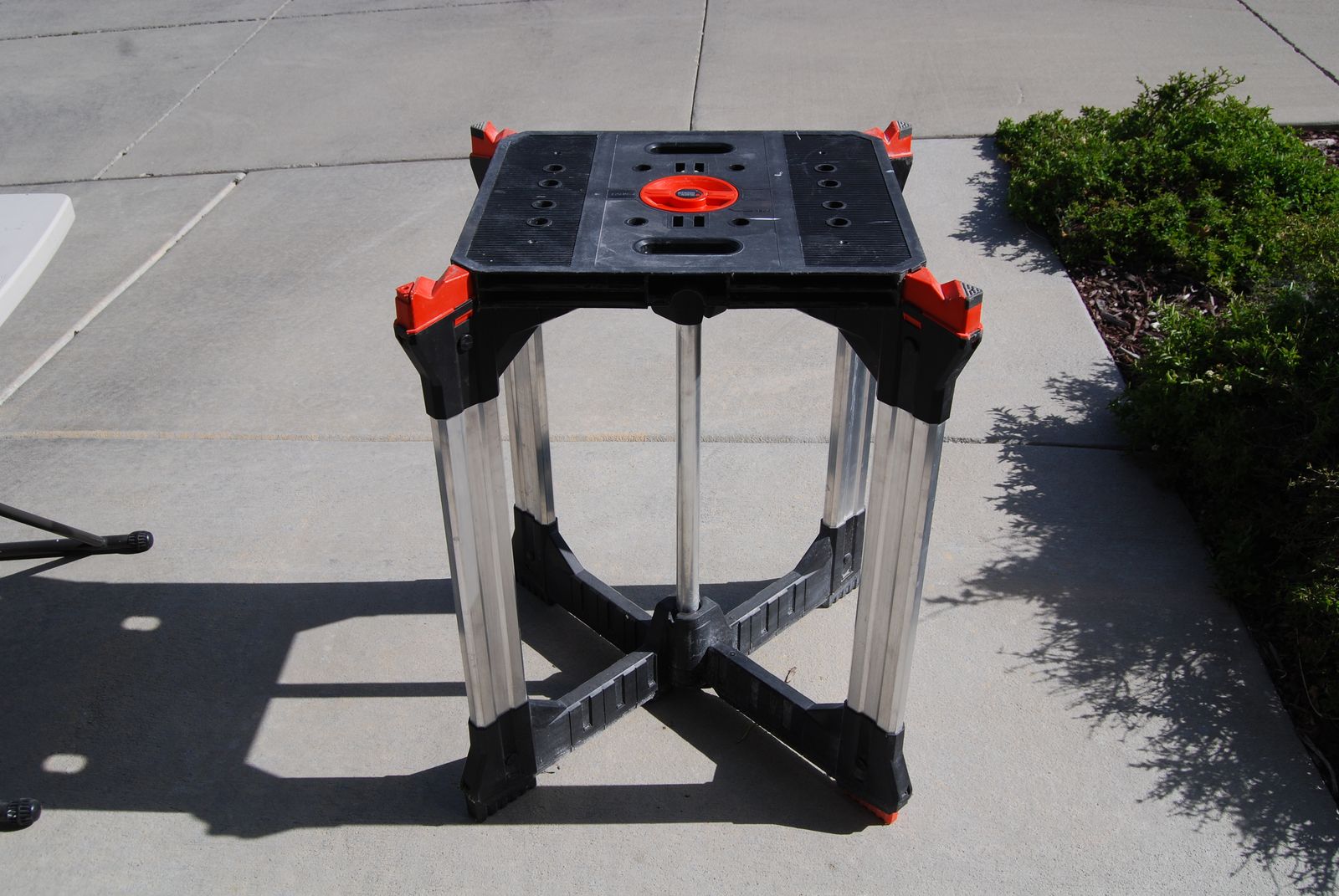 Black and Decker fold flat portable work table 23" x 21" x 31"H.