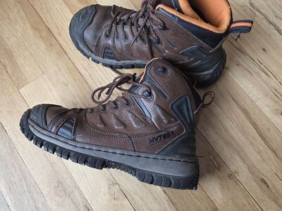 leather steel toe workboots 8.5