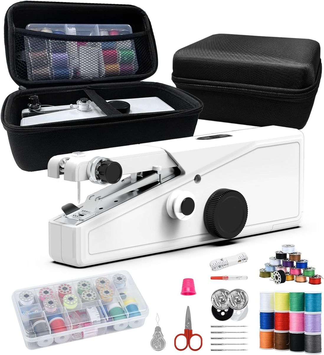 NEW Handheld Sewing Machine for Beginners - Portable Cordless Mini Sewing Machine, Complete Sewing Kit & Accessories