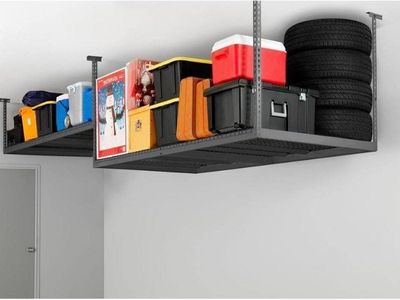 New 4ft x 8ft overhead storage racks INCLUDING installation.