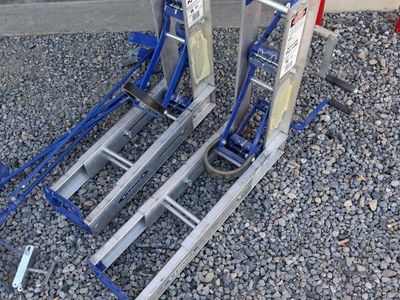 Werner PZ-100 Aluminum Pump Jack Scaffolding System - Pair, Adjustable Height