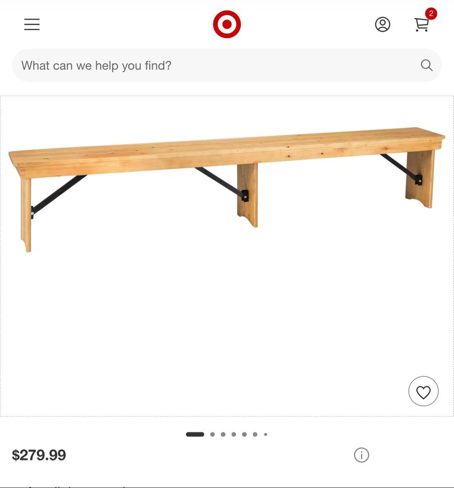 Solid Wood Folding Farm Bench  or dining bench 8'×12' Rustic Light Natural Pine Finish 3 Legs