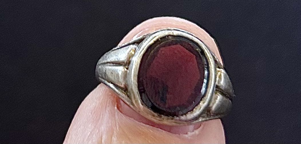 ruby silver ring