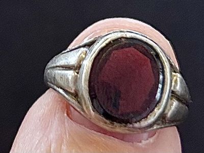 ruby silver ring