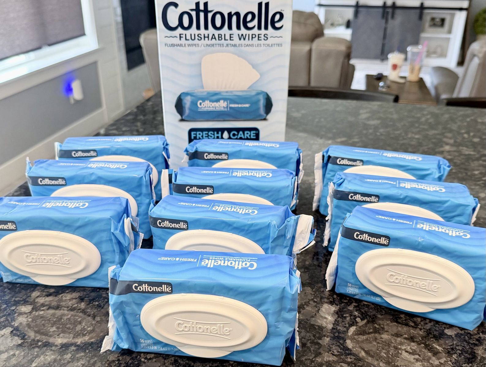 Cottonelle Fresh Care Flushable Wipes - 10 Packs, 560 Total Wipes - NEW, Sealed
