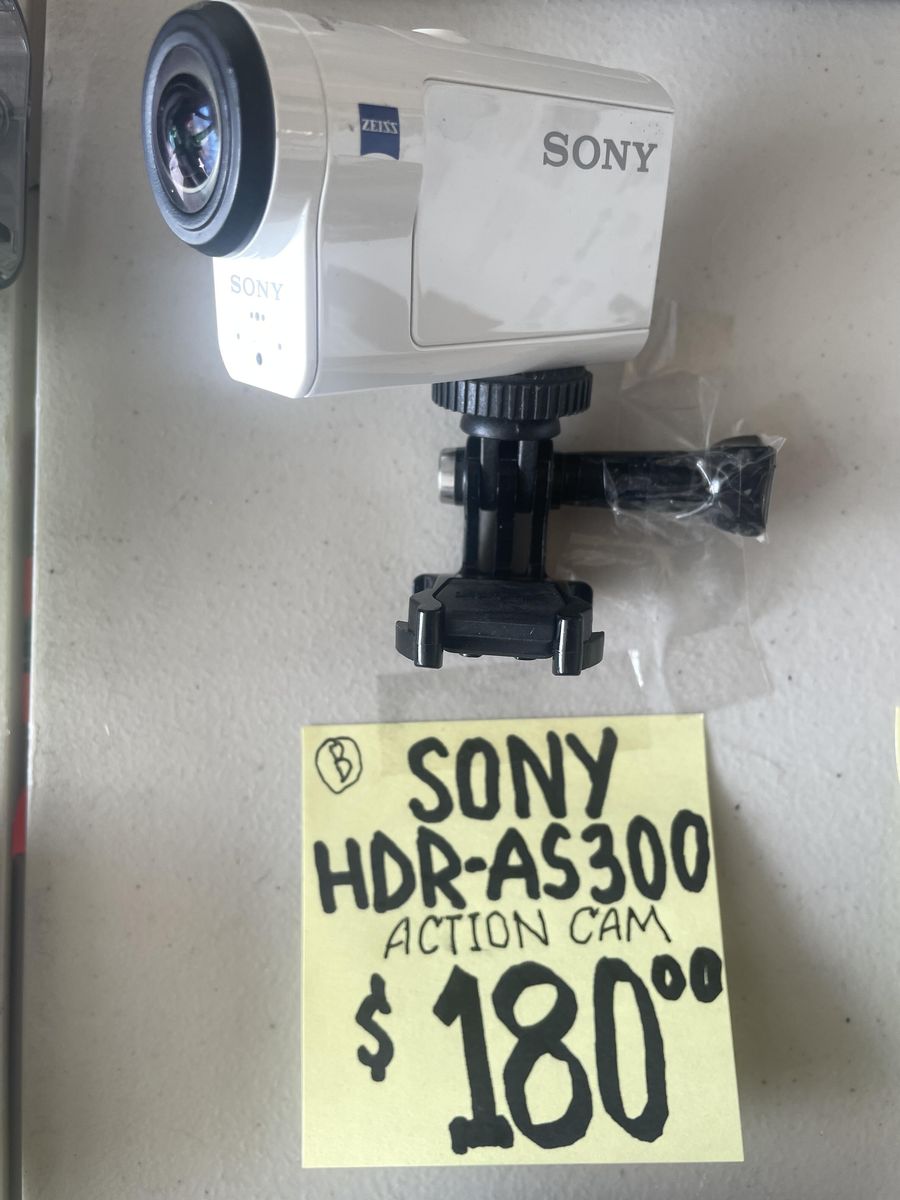 Sony HDR-AS300 Action Cam - White HD Video Camera with Zeiss Lens