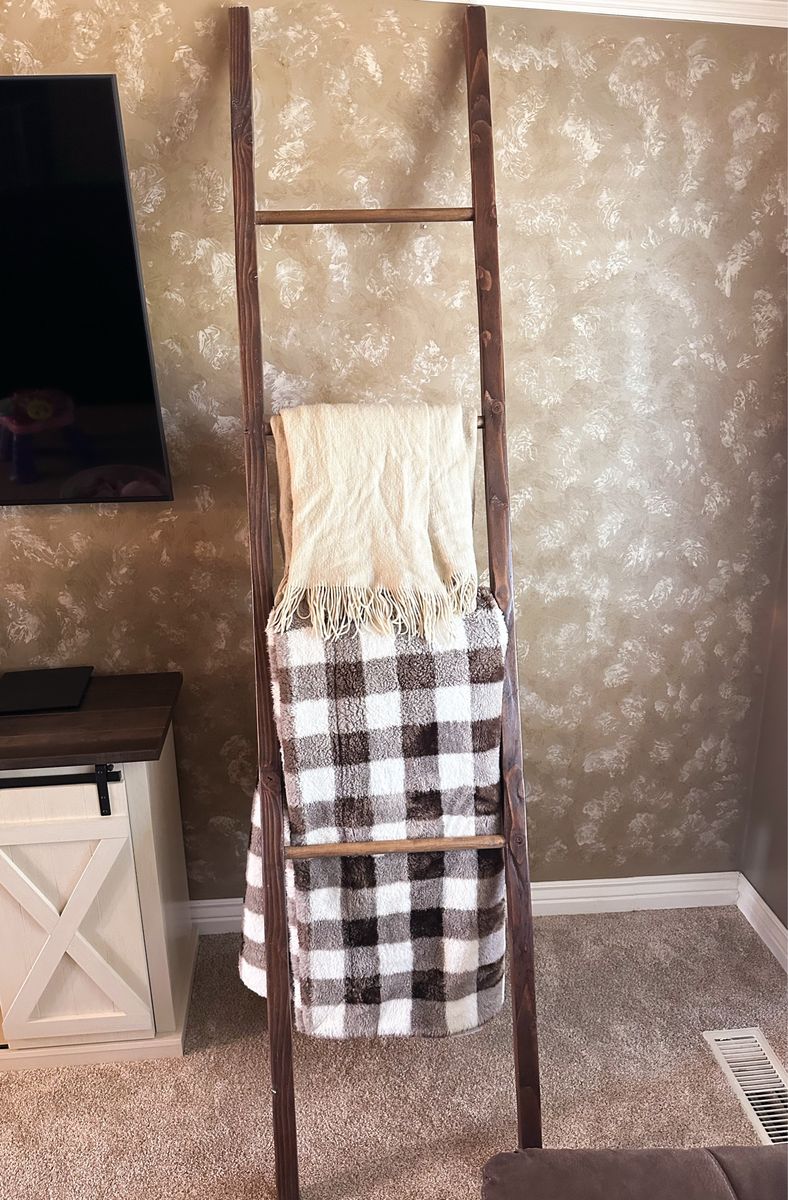 Tall Handmade Blanket Ladder