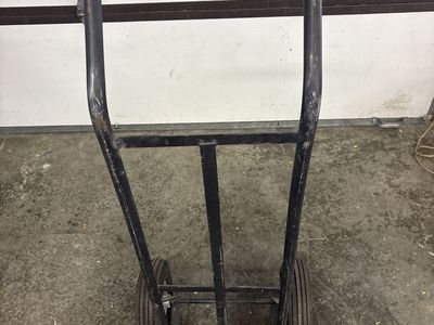 Heavy-Duty Black Hand Truck/Dolly - Sturdy Moving Cart with pneumatic tires