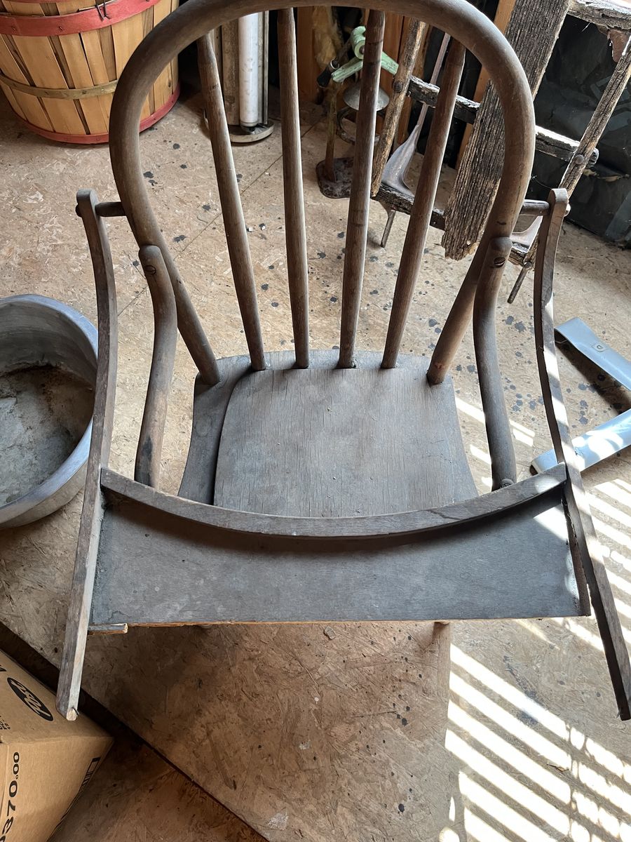Vintage Folding Potty And Eating Chair