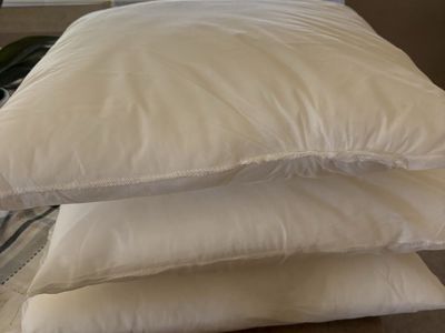 White Standard Pillow Inserts - Set of 3 Fluffy Cushion Fillers for Decorative Pillow Covers