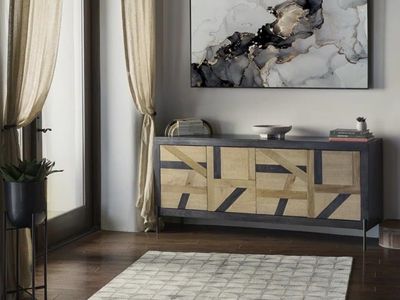 Momeni Edition Polyester Geometric Area Rug - 7'9" x 9'10" - Charcoal Rectangle