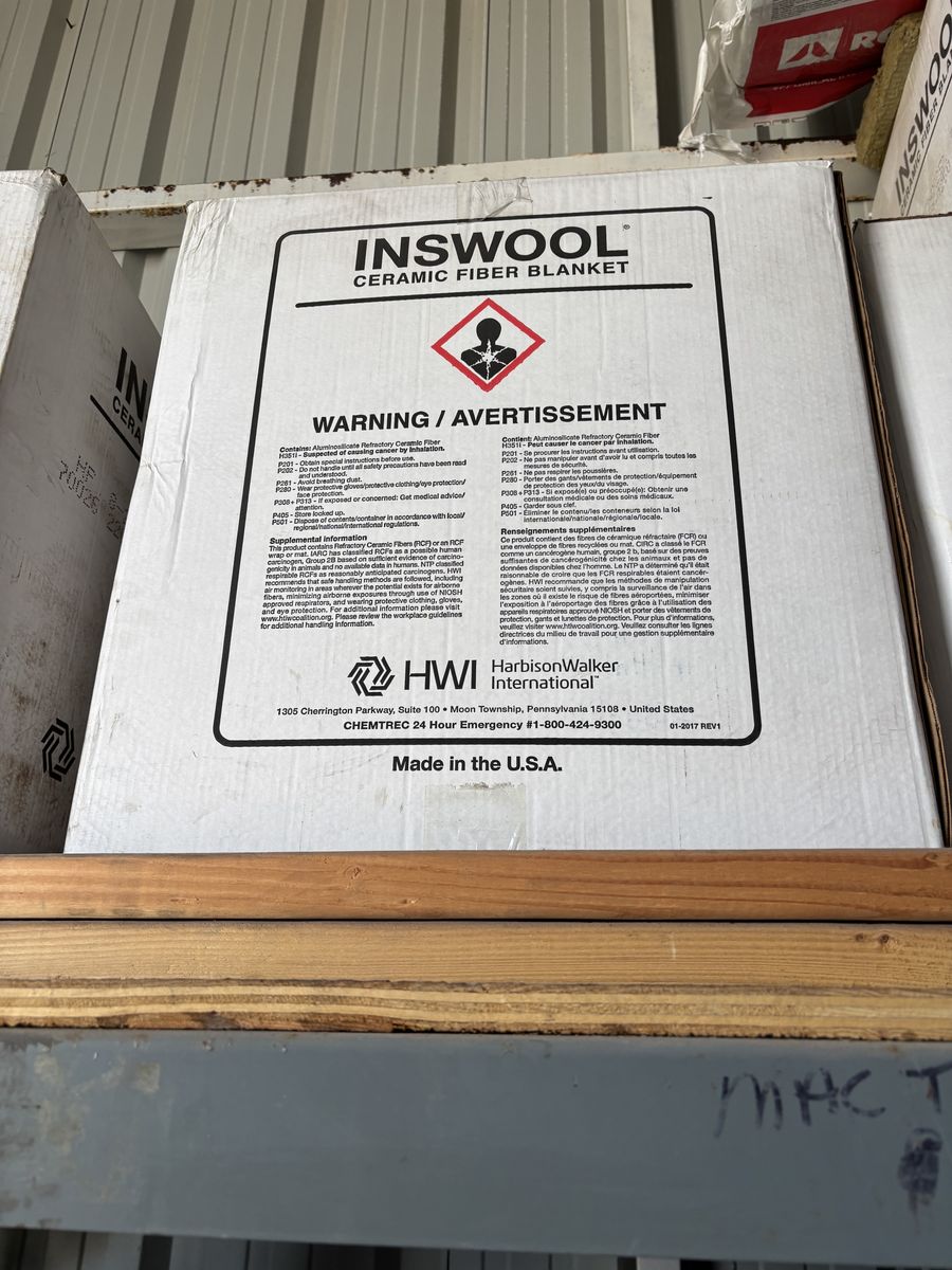 HWI Inswool Ceramic Fiber Blanket - Made in USA - HarbisonWalker International Insulation