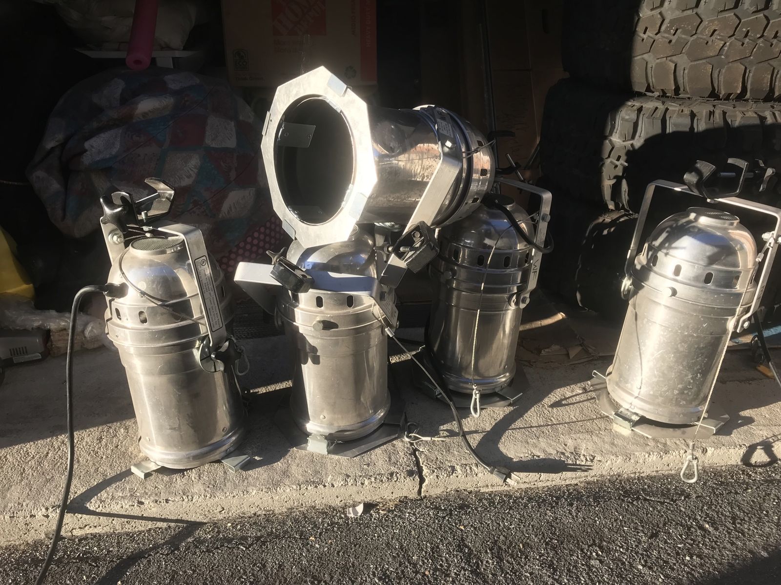 Lot of 5Vintage Mole Richardson Stage Lights/Spotlights - Theatrical Film Lighting