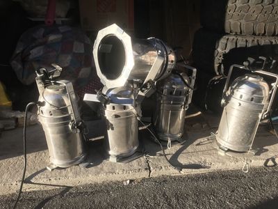 Lot of 5Vintage Mole Richardson Stage Lights/Spotlights - Theatrical Film Lighting