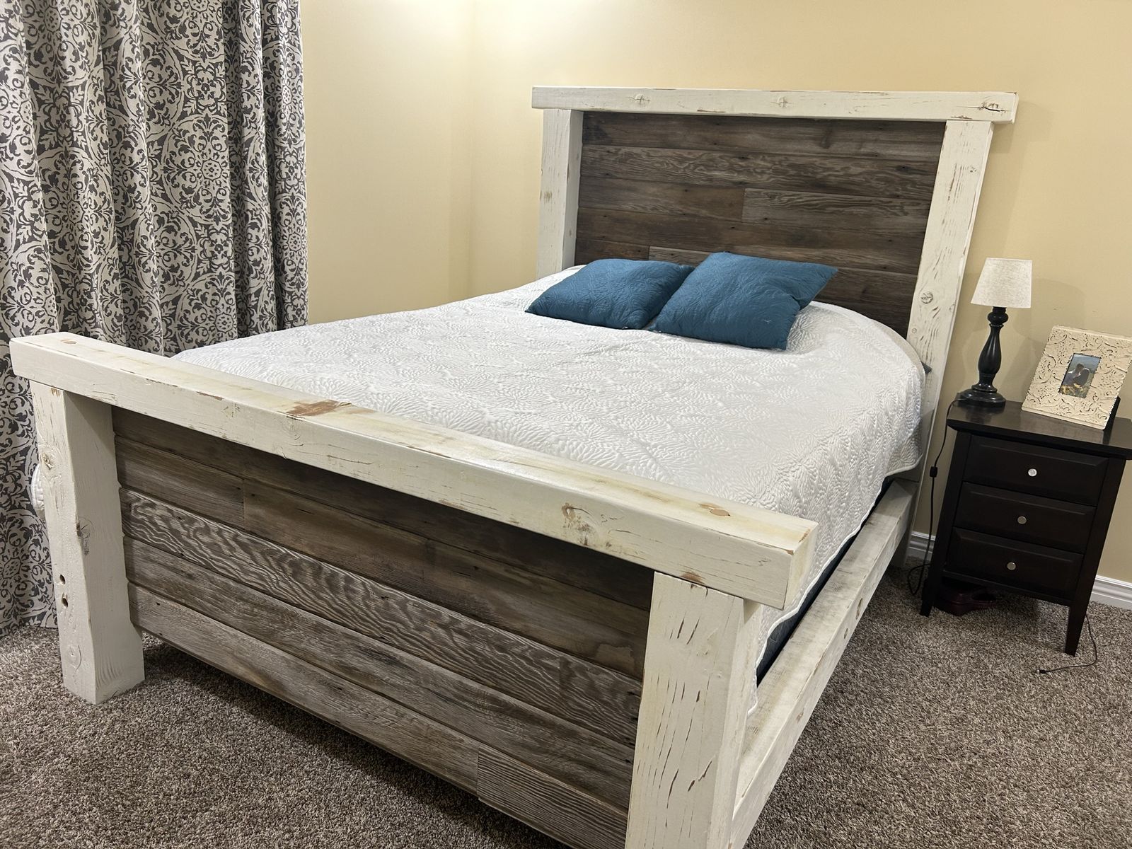 Rustic queen bed frame