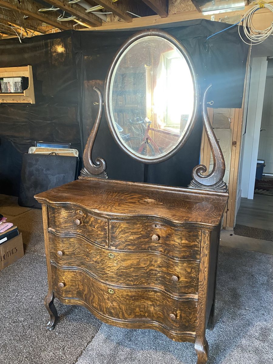 Antique dresser with mirror