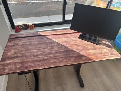Height Adjustable Standing Desk – Real Wood Top – 2x4 ft